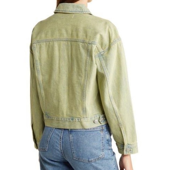 NWOT Madewell Oversized Denim Crop Trucker Jacket - Picture 2 of 11